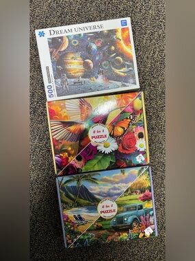 500-Piece Space Puzzle - Multicolor LOT OF 3